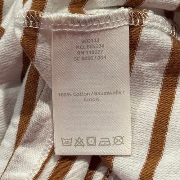 Boden Top Long Sleeve Tee Minimalist Preppy Coastal Grandma Boho Stripe Brown 14 - Picture 4 of 6